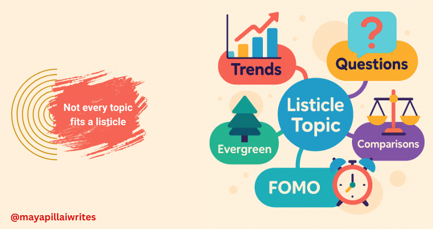 how to choose a topic for a listicle