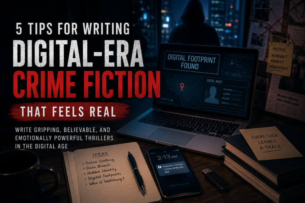 5 Tips for Writing Digital-Era Crime Fiction That Feels Real